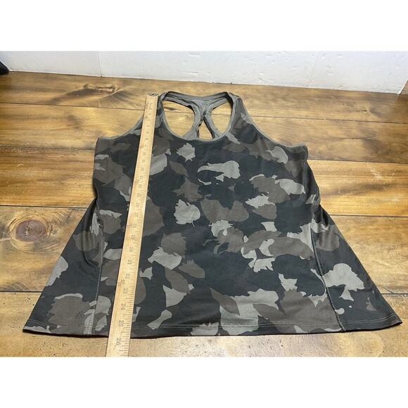 Athleta Camo Tank Top Size XL Limitless Keyhole Olive Green Athletic - Picture 2 of 9